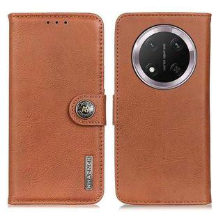 For Honor X9C KHAZNEH Cowhide Texture Horizontal Flip Leather Phone Case(Brown)