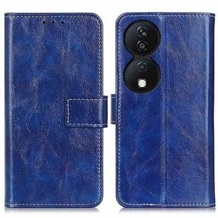 For Honor X7b Retro Crazy Horse Texture Flip Leather Phone Case(Blue)