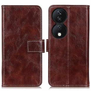 For Honor X7b Retro Crazy Horse Texture Flip Leather Phone Case(Brown)