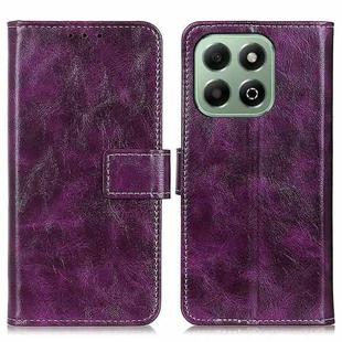 For Honor X6b Retro Crazy Horse Texture Flip Leather Phone Case(Purple)