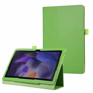 For Samsung Galaxy Tab A9 Litchi Texture Leather Tablet Case with Holder(Green)