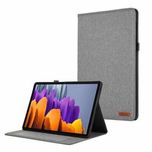 For Samsung Galaxy Tab S9+ / S10+ Horizontal Flip TPU + Fabric PU Leather Tablet Case(Grey)