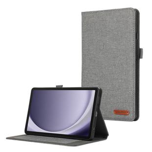 For Samsung Galaxy Tab A9+ Horizontal Flip TPU + Fabric PU Leather Tablet Case(Grey)
