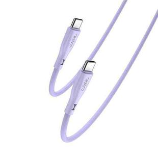 Yesido CA152 PD 60W USB-C / Type-C to USB-C / Type-C Silicone Charging Data Cable, Length: 1m(Purple)