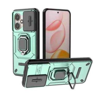 For Honor 400 5G Global 156.5mm Sliding Camshield TPU + PC Shockproof Phone Case with Holder(Green)