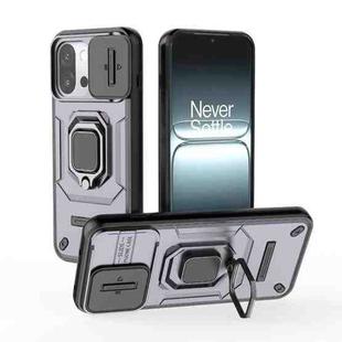 For OnePlus 13T 5G Sliding Camshield TPU + PC Shockproof Phone Case with Holder(Purple)