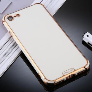 For iPhone 8 / 7 SULADA Colorful Shield Series TPU + Plating Edge Protective Case(White)