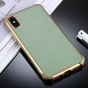 For iPhone XS / X SULADA Colorful Shield Series TPU + Plating Edge Protective Case(Green)