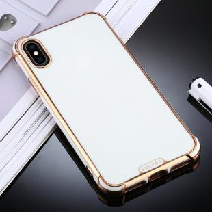 For iPhone XS Max SULADA Colorful Shield Series TPU + Plating Edge Protective Case(White)