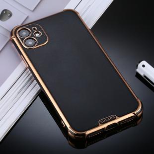 For iPhone 11 SULADA Colorful Shield Series TPU + Plating Edge Protective Case(Black)