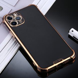 For iPhone 11 Pro Max SULADA Colorful Shield Series TPU + Plating Edge Protective Case(Black)