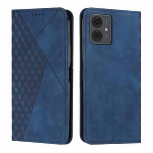 For Motorola Moto G14 Diamond Splicing Skin Feel Magnetic Leather Phone Case(Blue)