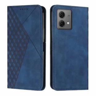 For Motorola Edge 40 Neo Diamond Splicing Skin Feel Magnetic Leather Phone Case(Blue)