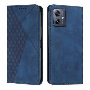 For Motorola Moto G54 Diamond Splicing Skin Feel Magnetic Leather Phone Case(Blue)