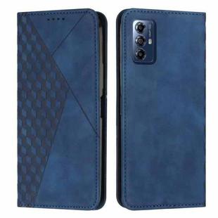 For Motorola Moto G Play 2024 Diamond Splicing Skin Feel Magnetic Leather Phone Case(Blue)