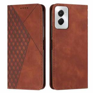 For Motorola Moto G Power 5G 2024 Diamond Splicing Skin Feel Magnetic Leather Phone Case(Brown)