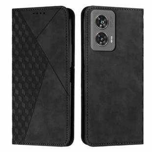 For Motorola Edge 50 Fusion Diamond Splicing Skin Feel Magnetic Leather Phone Case(Black)