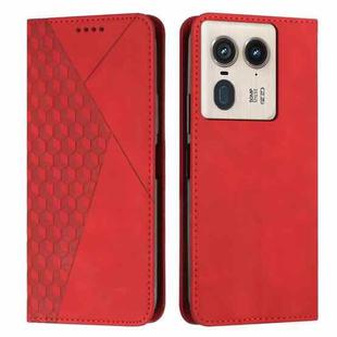 For Motorola Edge 50 Ultra Diamond Splicing Skin Feel Magnetic Leather Phone Case(Red)
