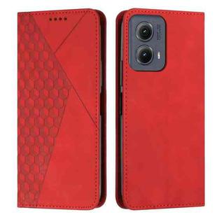 For Motorola Edge 2024 Diamond Splicing Skin Feel Magnetic Leather Phone Case(Red)