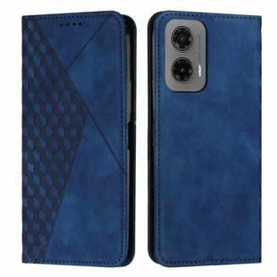 For Motorola Moto G35 Diamond Splicing Skin Feel Magnetic Leather Phone Case(Blue)