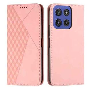 For Motorola Moto G Stylus 5G 2025 Diamond Splicing Skin Feel Magnetic Leather Phone Case(Rose Gold)