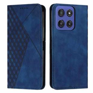 For Motorola Edge 60 Fusion Diamond Splicing Skin Feel Magnetic Leather Phone Case(Blue)