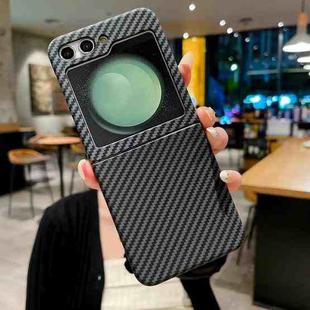 For Samsung Galaxy Z Flip5 Carbon Fiber Texture Phone Case(Black)