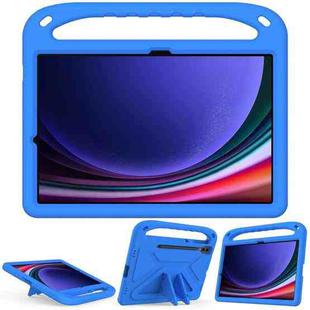 For Samsung Galaxy Tab S9+ Handle EVA Shockproof Tablet Case with Holder(Blue)