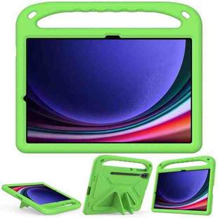 For Samsung Galaxy Tab S9+ Handle EVA Shockproof Tablet Case with Holder(Green)