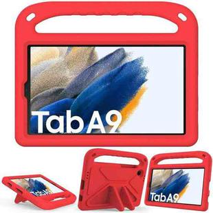 For Samsung Galaxy Tab A9 Handle EVA Shockproof Tablet Case with Holder(Red)