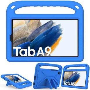 For Samsung Galaxy Tab A9 Handle EVA Shockproof Tablet Case with Holder(Blue)