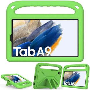 For Samsung Galaxy Tab A9 Handle EVA Shockproof Tablet Case with Holder(Green)