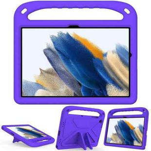 For Samsung Galaxy Tab A9+ Handle EVA Shockproof Tablet Case with Holder(Purple)