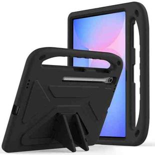 For Samsung Galaxy Tab S10 FE+ Handle EVA Shockproof Tablet Case with Holder(Black)