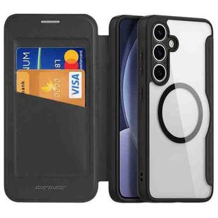 For Samsung Galaxy S25 5G DUX DUCIS Skin X Pro Series Magsafe PC + TPU Phone Leather Case(Black)