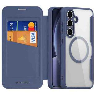 For Samsung Galaxy S25+ 5G DUX DUCIS Skin X Pro Series Magsafe PC + TPU Phone Leather Case(Blue)