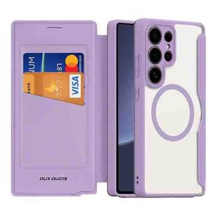 For Samsung Galaxy S25 Ultra 5G DUX DUCIS Skin X Pro Series Magsafe PC + TPU Phone Leather Case(Purple)