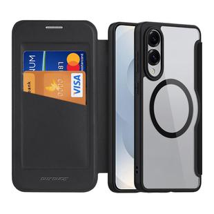 For Samsung Galaxy S25 Edge 5G DUX DUCIS Skin X Pro Series Magsafe PC + TPU Phone Leather Case(Black)