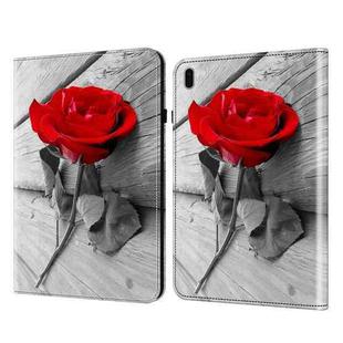 For Samsung Galaxy Tab S9 Crystal Texture Painted Leather Tablet Case(Rose)