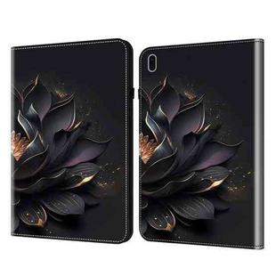 For Samsung Galaxy Tab S9 Crystal Texture Painted Leather Tablet Case(Purple Lotus)