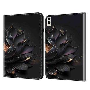 For Samsung Galaxy Tab S9 Ultra Crystal Texture Painted Leather Tablet Case(Purple Lotus)