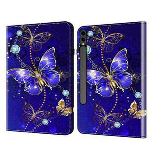 For Samsung Galaxy Tab S7 FE/S8+/S7+/S9 FE+ Crystal Texture Painted Leather Tablet Case(Diamond Butterflies)