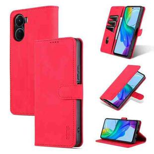 For vivo Y35 5G/Y56 5G/Y02s 4G/Y16 4G AZNS Skin Feel Calf Texture Flip Leather Phone Case(Red)