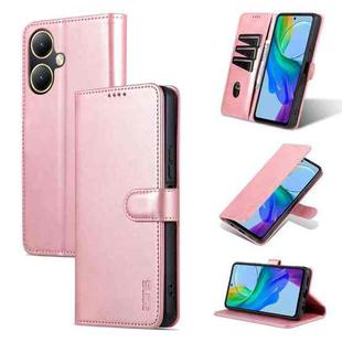 For vivo Y35+/Y35m+ AZNS Skin Feel Calf Texture Flip Leather Phone Case(Rose Gold)