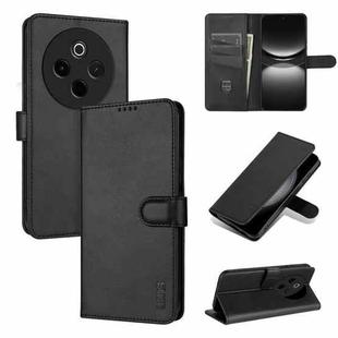 For vivo Y300 Pro AZNS Skin Feel Calf Texture Flip Leather Phone Case(Black)