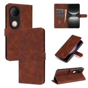 For vivo S20 AZNS Skin Feel Calf Texture Flip Leather Phone Case(Brown)