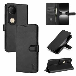 For vivo S20 AZNS Skin Feel Calf Texture Flip Leather Phone Case(Black)