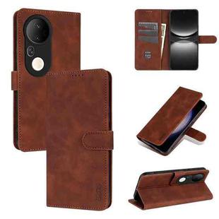 For vivo S20 Pro AZNS Skin Feel Calf Texture Flip Leather Phone Case(Brown)