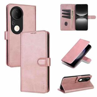 For vivo S20 Pro AZNS Skin Feel Calf Texture Flip Leather Phone Case(Rose Gold)