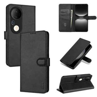 For vivo S20 Pro AZNS Skin Feel Calf Texture Flip Leather Phone Case(Black)